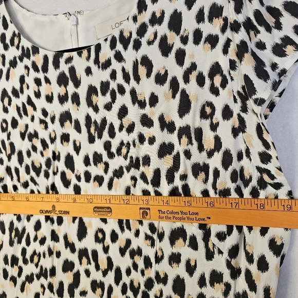 LOFT Black and White Animal Print Dress - Picture 7 of 13